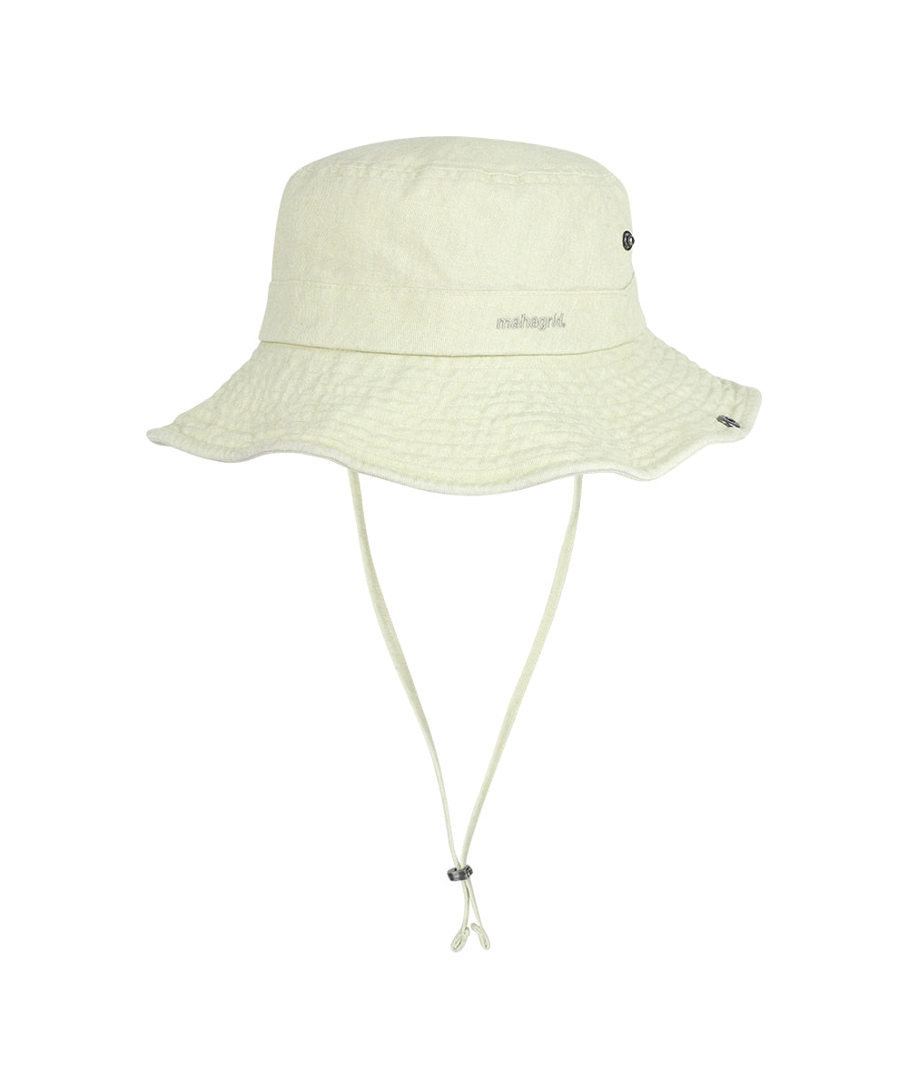 MAHAGRID WASHED SAFARI BUCKET HAT [YELLOW]