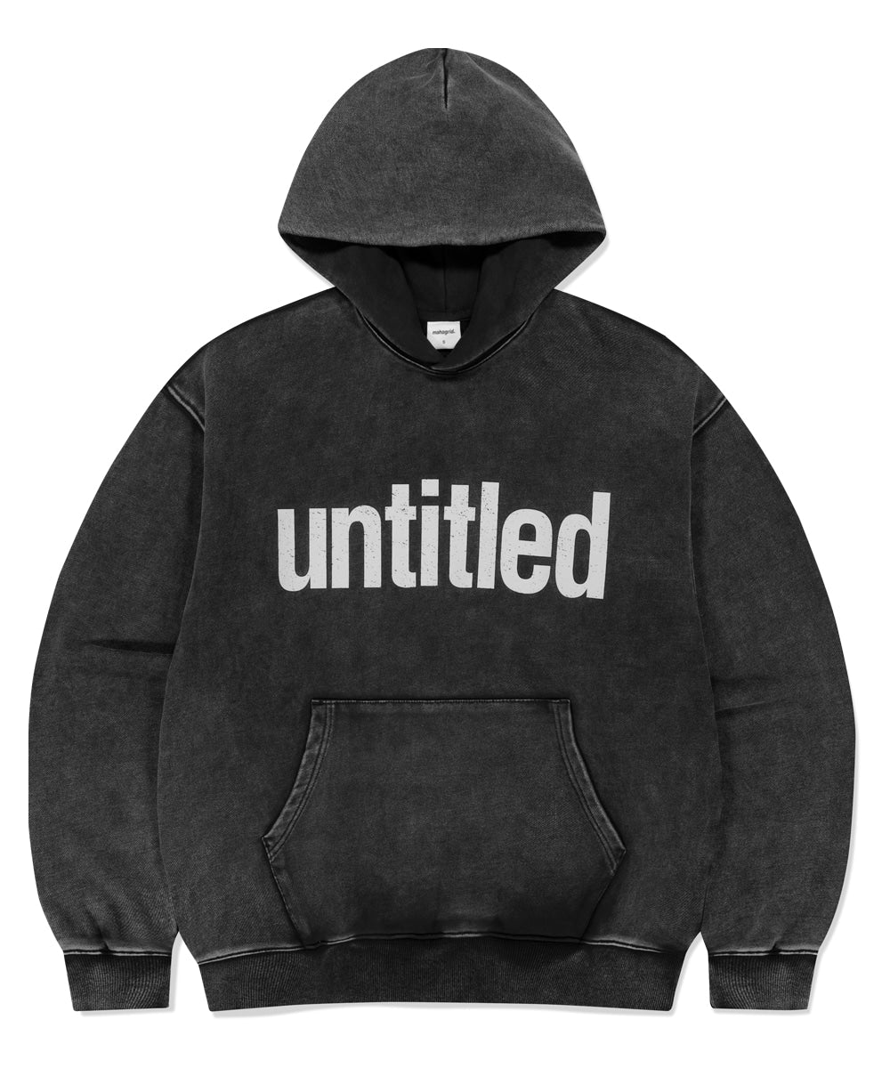 MAHAGRID FADED UNTITLED HOODIE[BLACK]