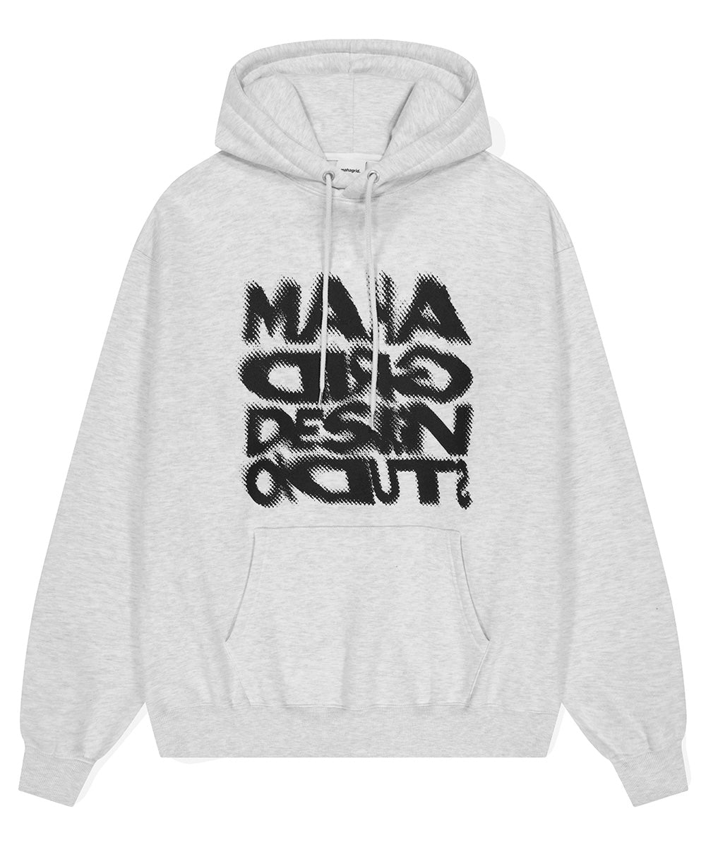 MAHAGRID HALFTON HOODIE [LIGHT GREY]
