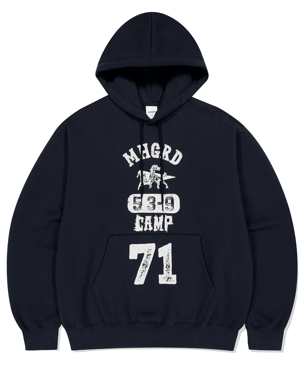 MAHAGRID SKETCH COLLEGE HOODIE [NAVY]