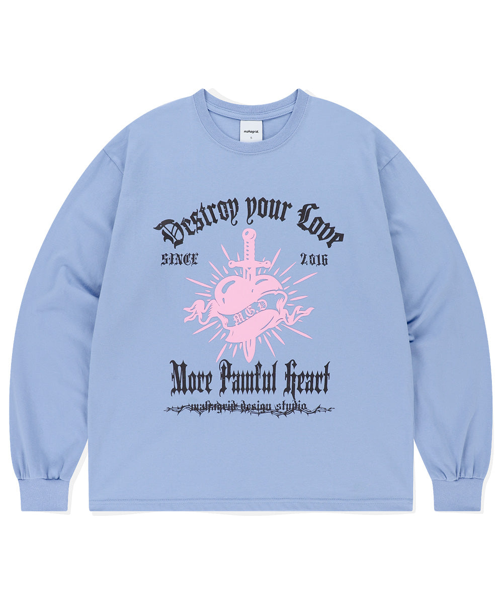 MAHAGRID PAINFUL LS TEE [SKYBLUE]
