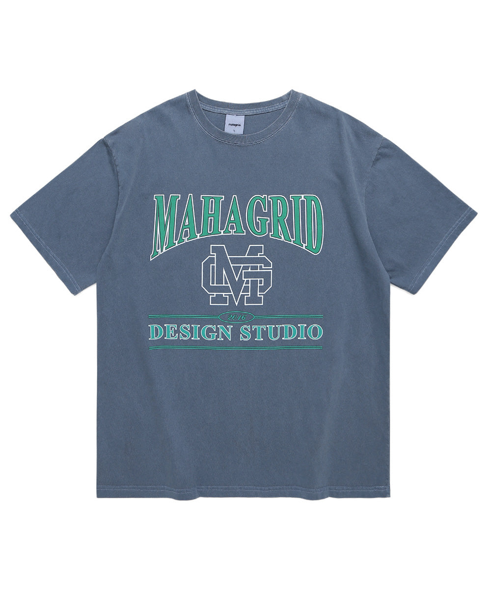 MAHAGRID UNIVERSITY PIGMENT TEE[NAVY]