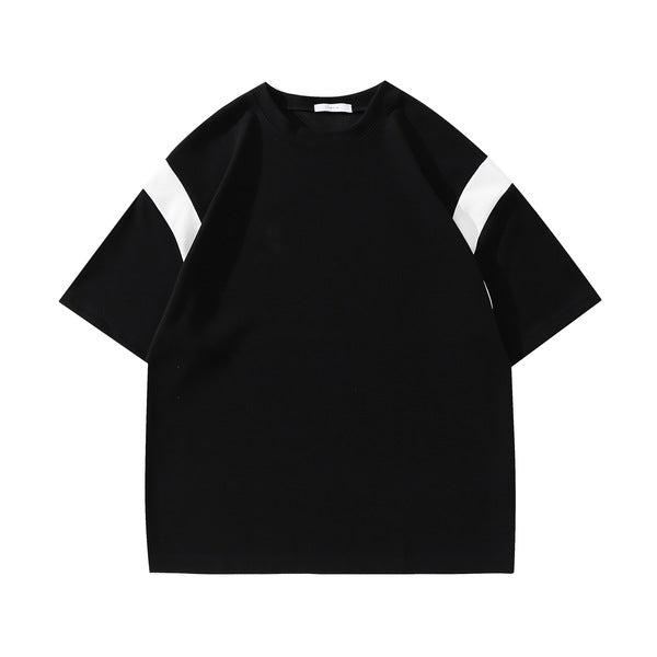 Gababa Unisex Simple Line Round Neck Short Sleeve T-shirt G74805