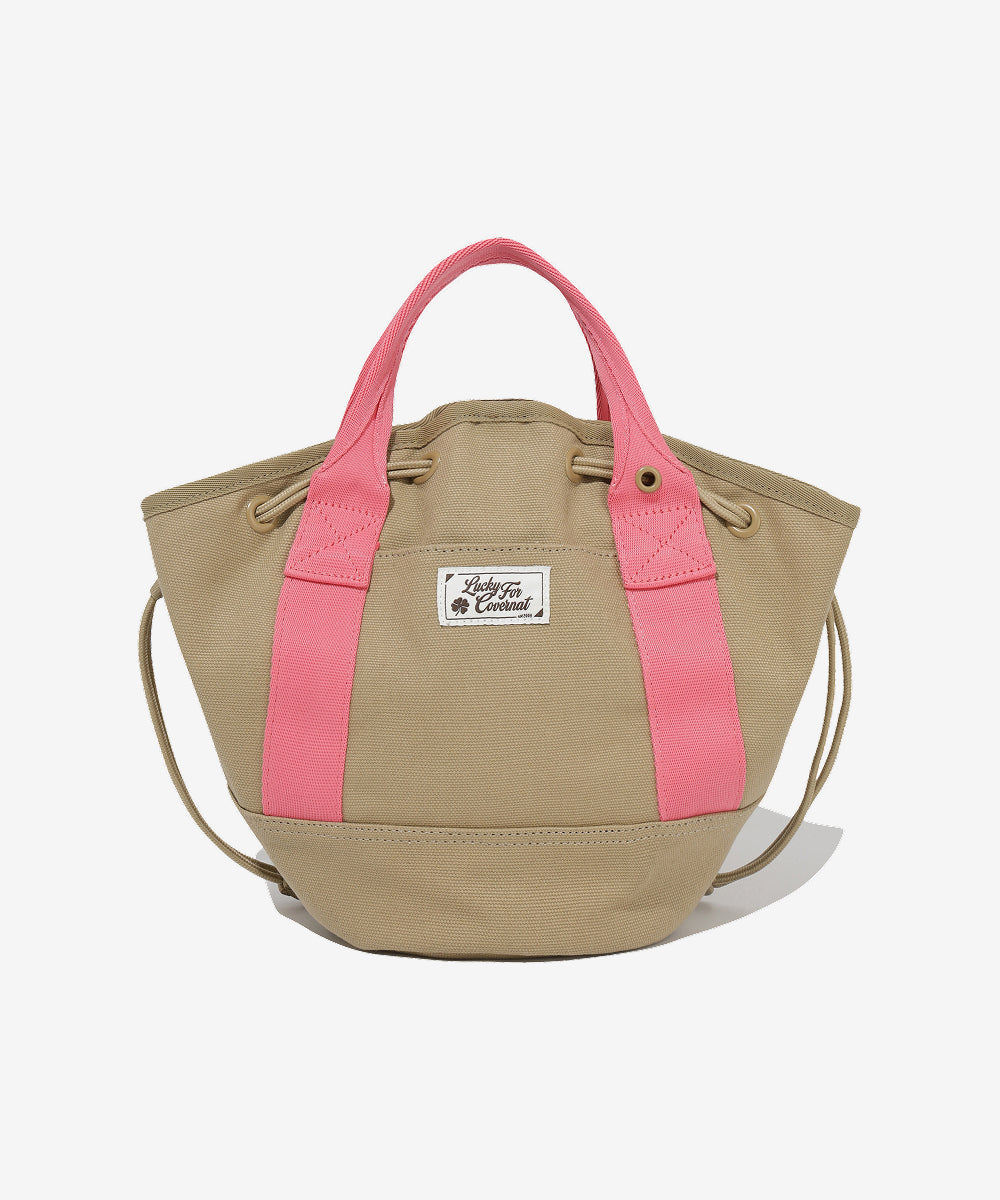 Covernat [worn by Choi Yun-ji] Women's Drawstring Tote Bag Beige