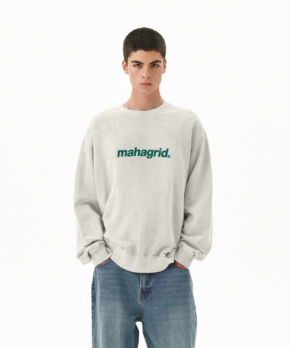 MAHAGRID BASIC LOGO SWEATSHIRT [OATMEAL]