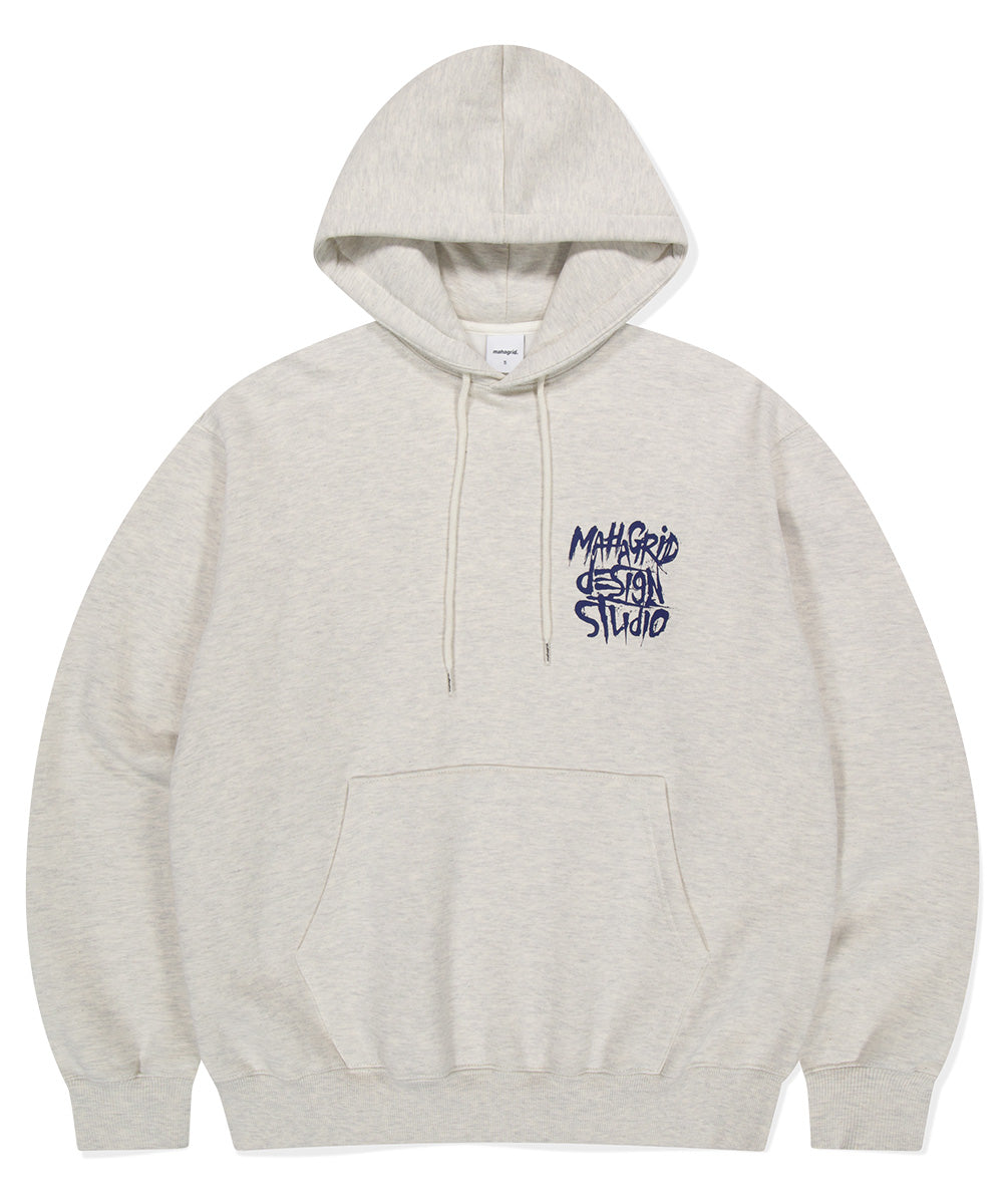 MAHAGRID SLASH LOGO HOODIE [OATMEAL]