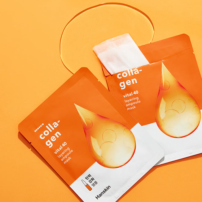 Hanskin Vital 40 Layering Ampoule Mask - Collagen (10 sheets)
