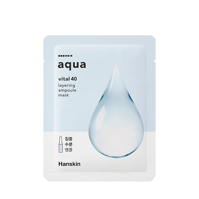 Hanskin Vital 40 Layering Ampoule Mask - Aqua (10 sheets)