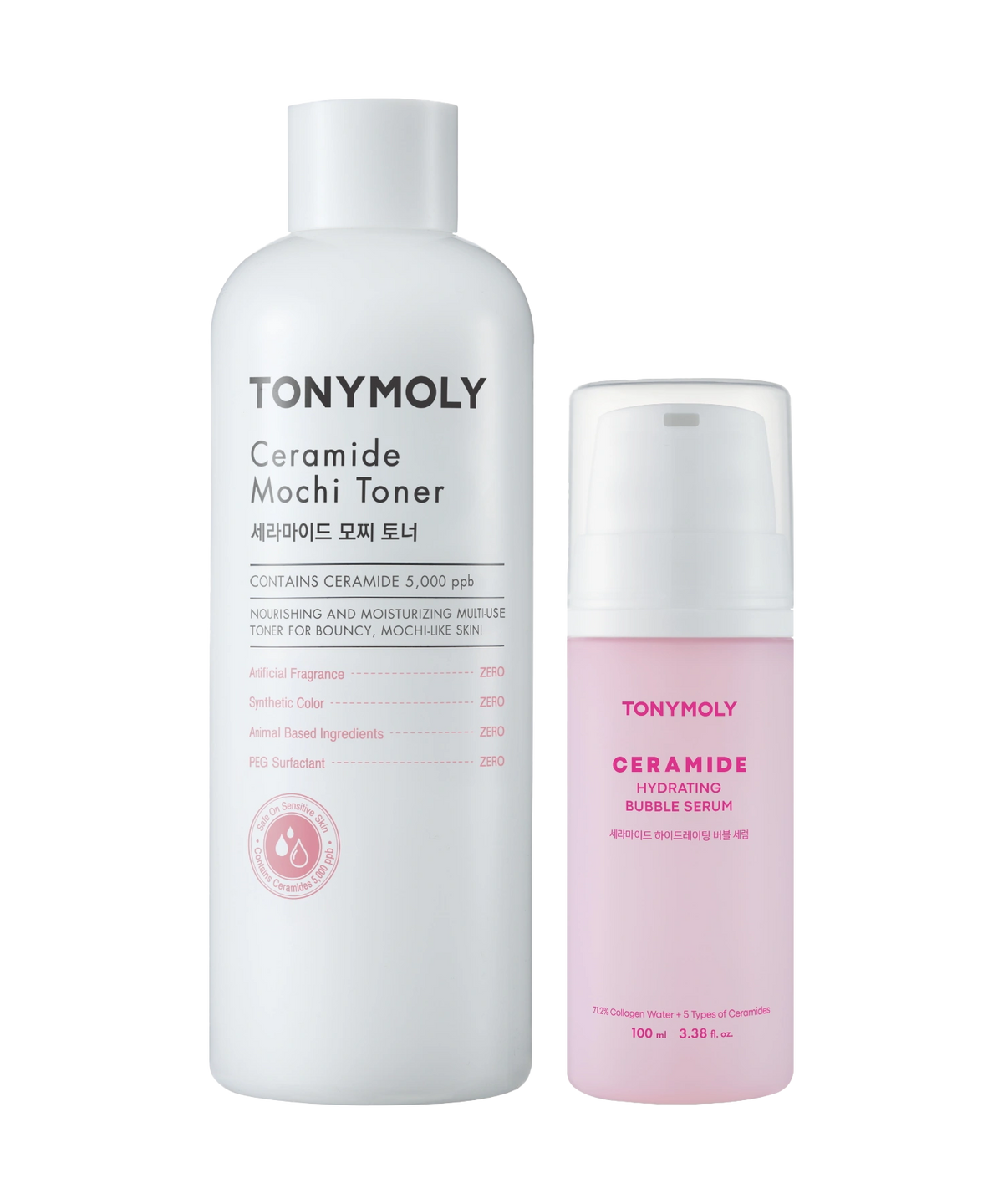 TONY MOLY Ceramide Mochi Toner + Bubble Serum Set