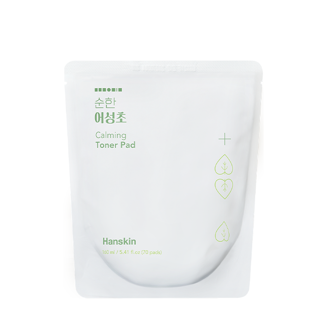 Hanskin Gentle Houttuynia Calming Toner Pad 160ml (70 sheets) Refill