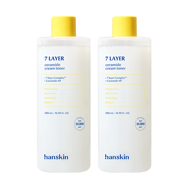 Hanskin [1+1] Seven Layer Ceramide Cream Toner 500ml+500ml