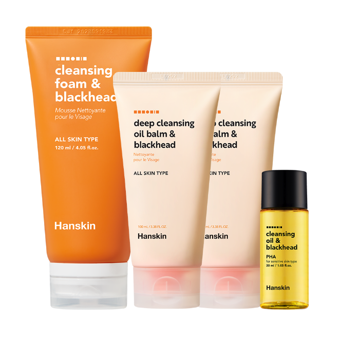 Hanskin [Special Set] Deep Cleansing Oil Balm 100mlX2+Cleansing Foam 120ml+Cleansing Oil 30ml(PHA)