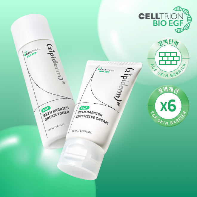 Zipiderm [Duo] EGF Skin Barrier Hydro Cream Toner 150ml + Cream 80ml