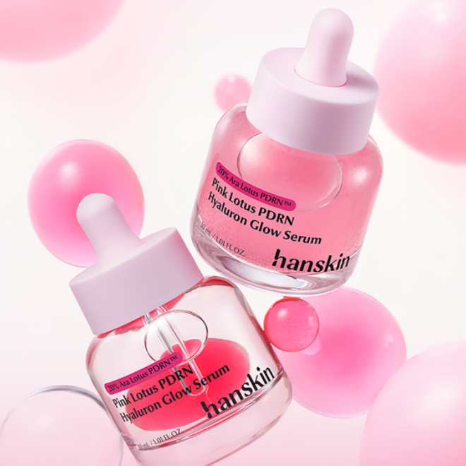 Hanskin [Synergy SET] PDRN Pink Ball Bouncy Glow Serum 30ml + PDRN Glutathione 1 Box