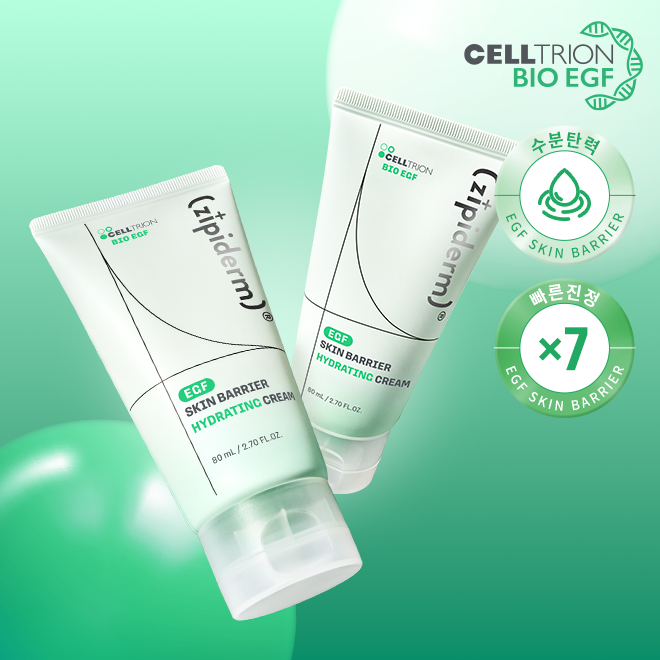 Zipiderm [2+2] EGF Intensive Cream 80mlX2 + Hydrating Cream 80mlX2
