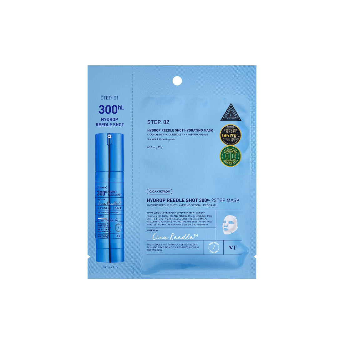 VT Cosmetics Hydro Riddle Shot 300hL 2-Step Mask