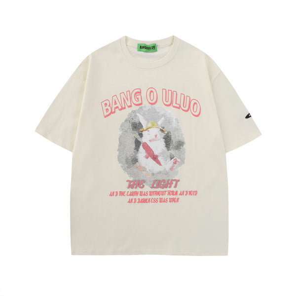 Gababa Cute Rabbit Print ShortSleeve T-shirt G74821