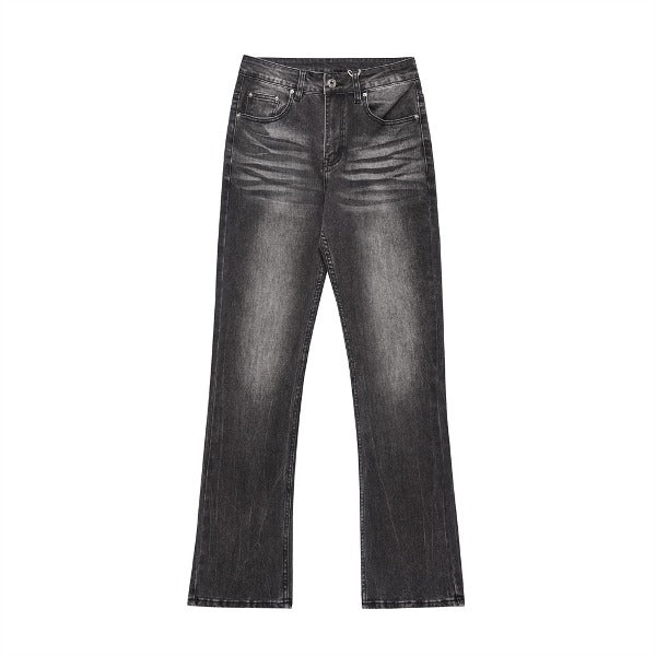Gababa Unisex Y2K Retro Vintage Washing Street Wide Straight Denim Jeans G78238 (Plus Size S ~ 2XL)