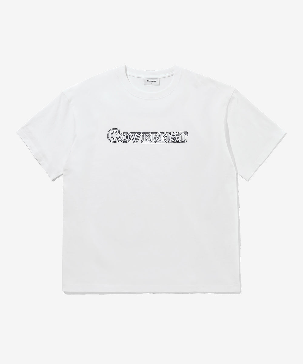 Covernat Neon Logo Graphic T-shirt White