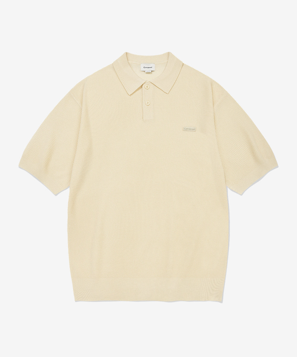 Covernat Collar Half Knit Ivory