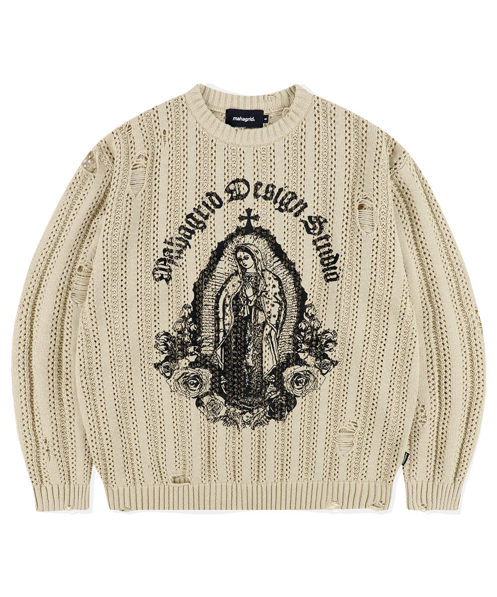 MAHAGRID BLESSED MESH KNIT [BEIGE]