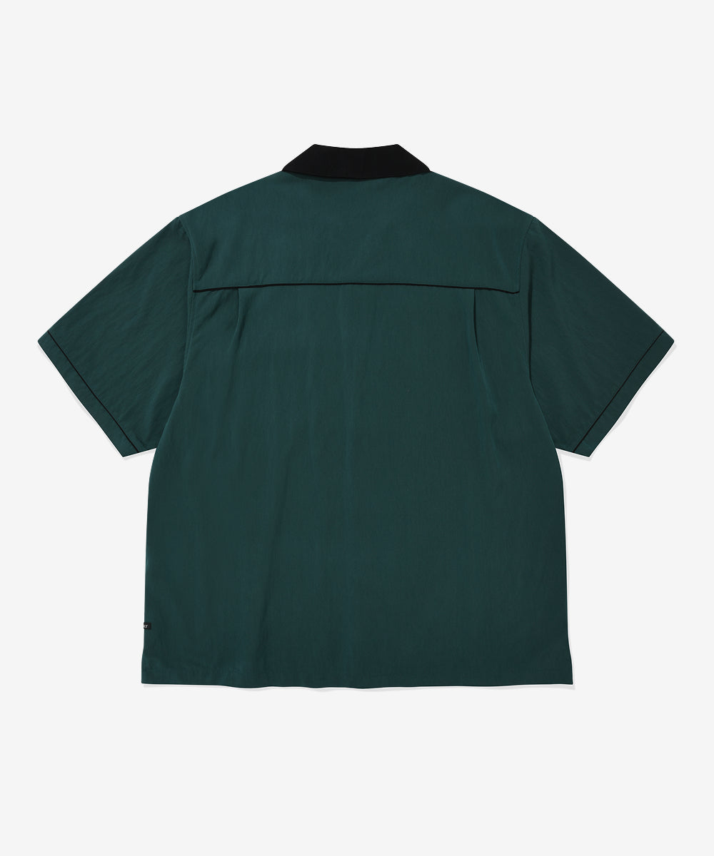 Covernat Bowling Half-Sleeve Shirt Forest Green