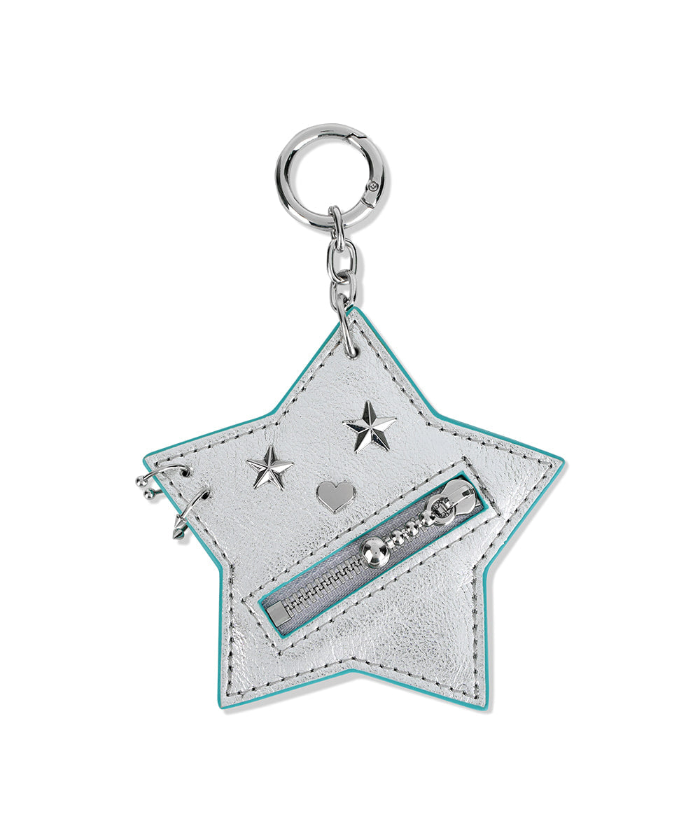 MAHAGRID PIERCING STAR KEYRING [SILVER]