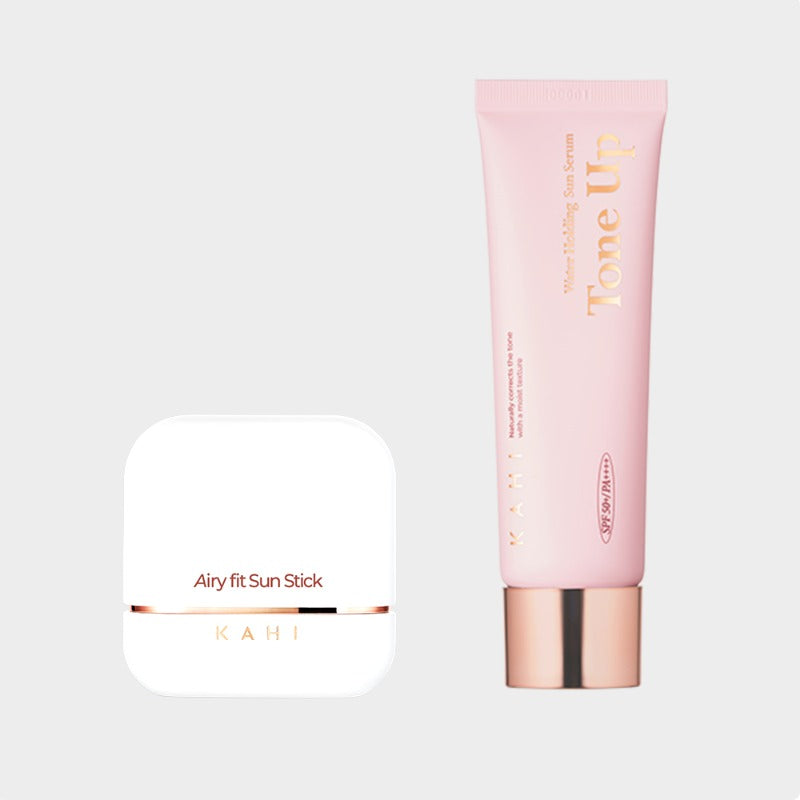 KAHI Airy Fit Sunstick (14g) + Water Holding Tone Up Sun Serum (50ml)