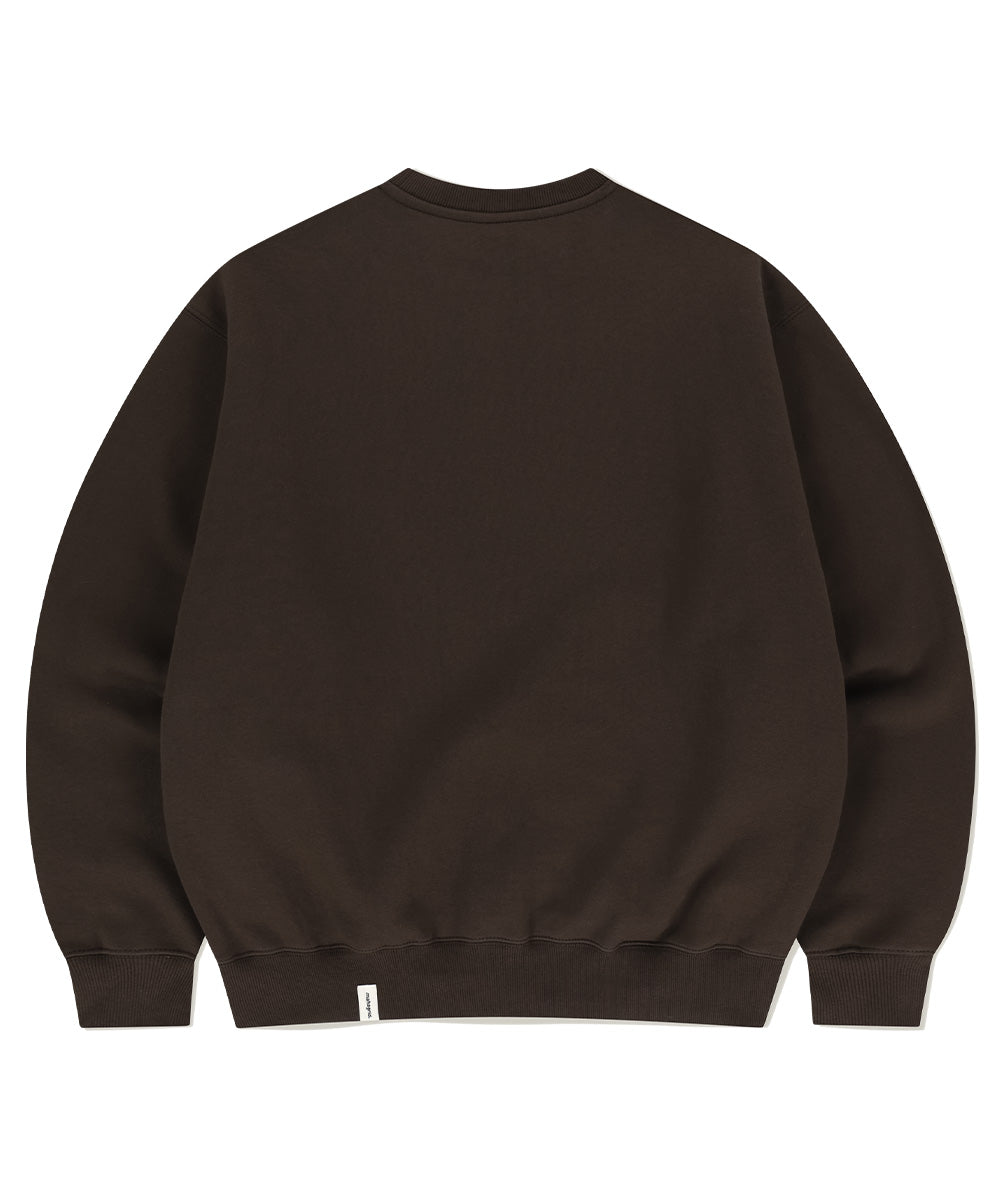 MAHAGRID CIRCLE GRUNGE SWEATSHIRT [BROWN]