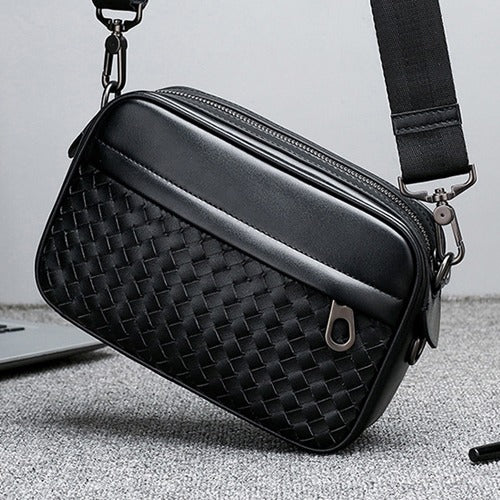 Bagstay B139CR Intrecciato Pattern Men's Crossbody Daily Bag 2 type