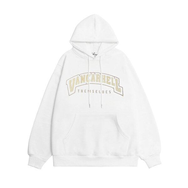 Gababa Unisex Oval Lettering Oversized Fit Hoodie G77421 (Plus Size M~2XL)