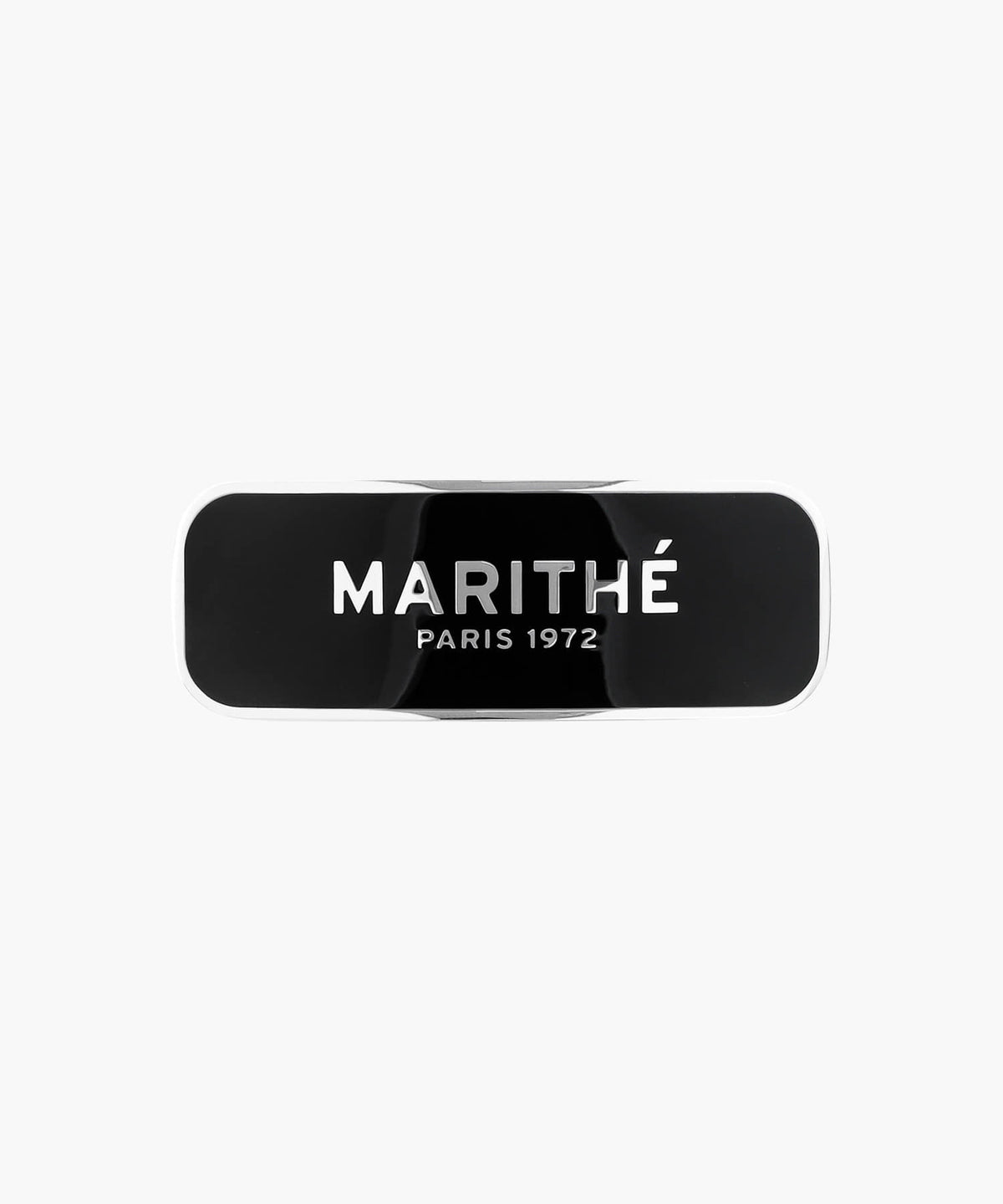 MARITHE REGULAR LOGO ENAMEL HAIR PIN black