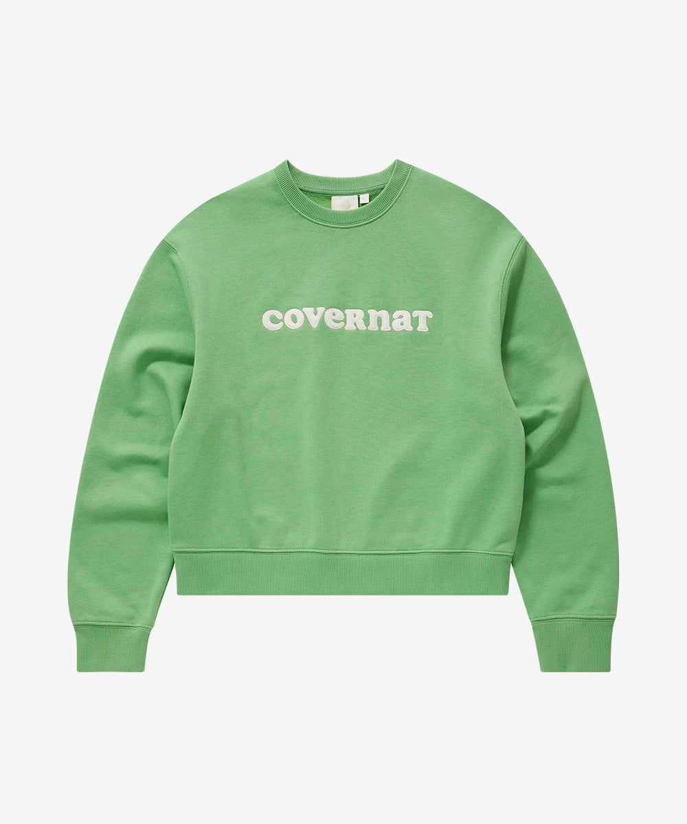 Covernat [Worn by Yunji Choi] Women's Cooper Logo Sweatshirt Green