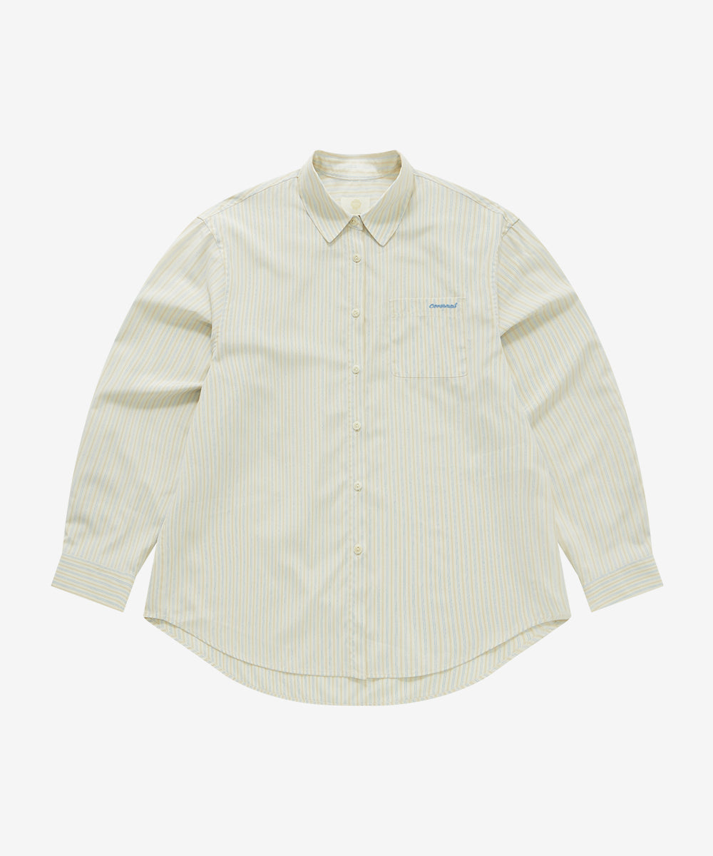 Covernat [worn by Choi Yun-ji] Women's Oversfit Stripe Shirt Ivory