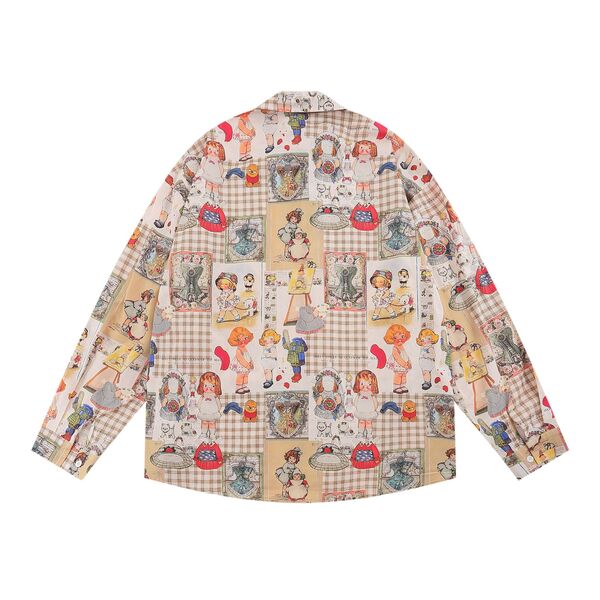 Gababa Unisex Master Painting Print Casual Oversized Collar Long-Sleeve Shirt G77571 (Plus Size M~XL)