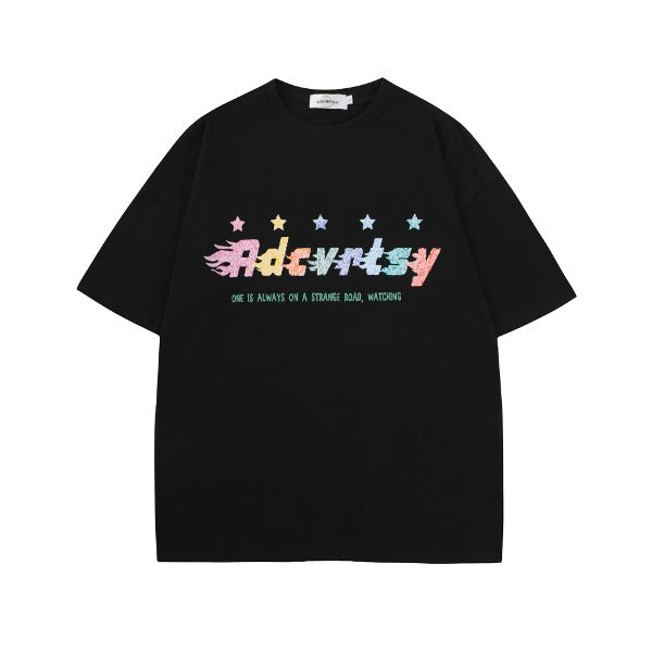 Gababa Unisex Shining Rainbow Star Short-Sleeve T-shirt G77225