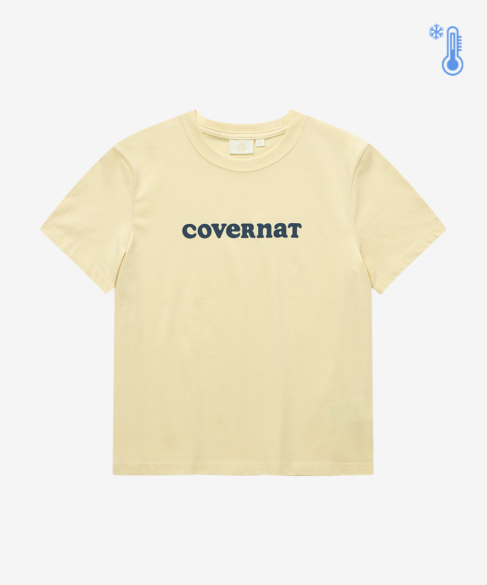 Covernat Women's Cool Cotton Cooper Logo T-shirt Butter