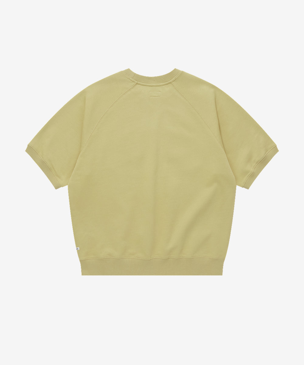Covernat Arch Logo Sweat Half T-shirt Yellow