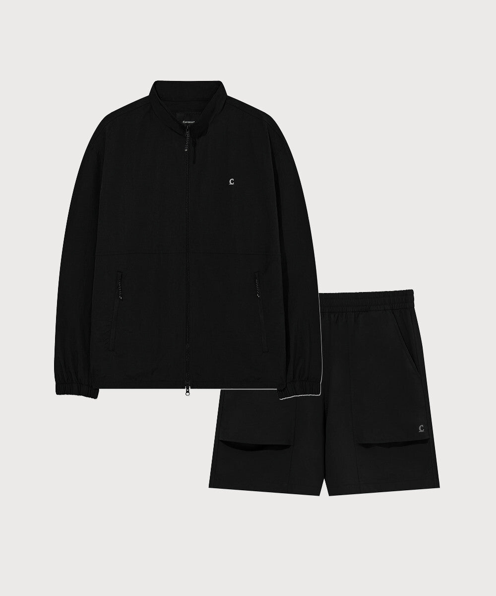 Covernat [SET] Nylon Track Jacket Black