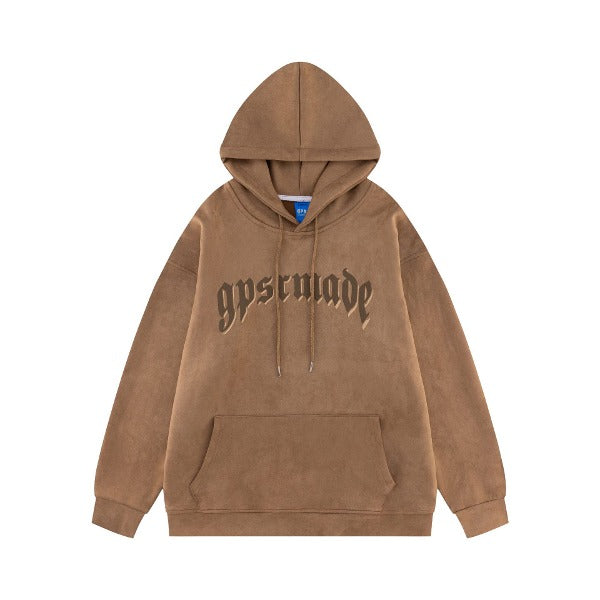 Gababa Glory Suede Cross Overfit Hoodie G77253