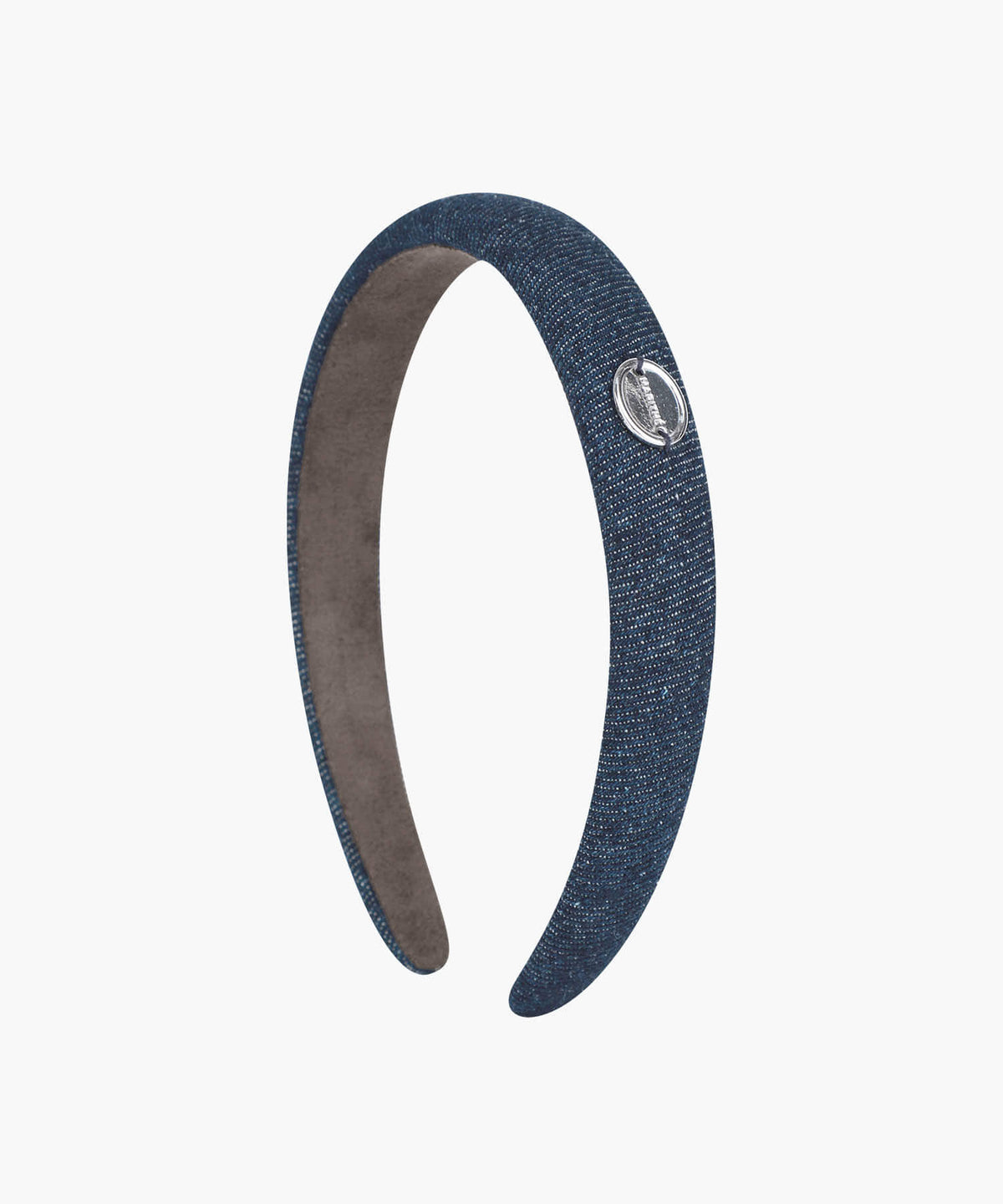 MARITHE REGULAR LOGO SLIM DENIM HAIRBAND indigo