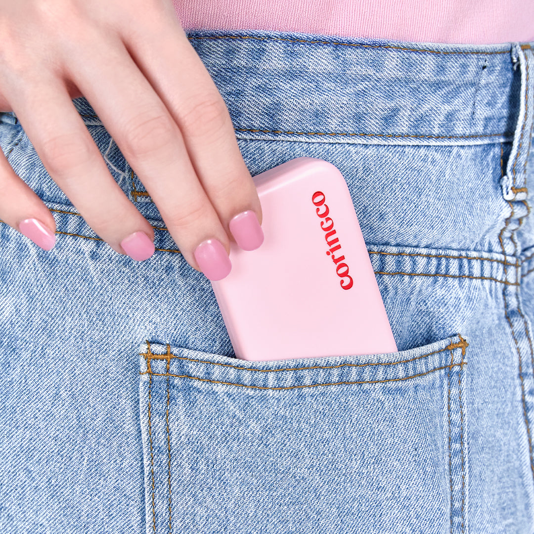 Coringco Pink Pocket Eye Brush Set