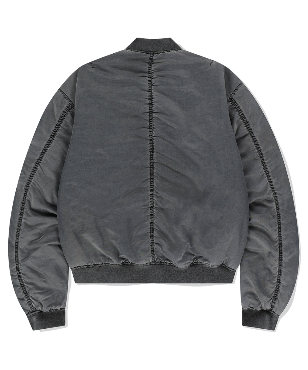 MAHAGRID OVERDYED MA-1 JACKET [CHARCOAL]