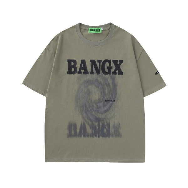 Gababa Unisex Street Whirl Print Short-Sleeve T-shirt G76777
