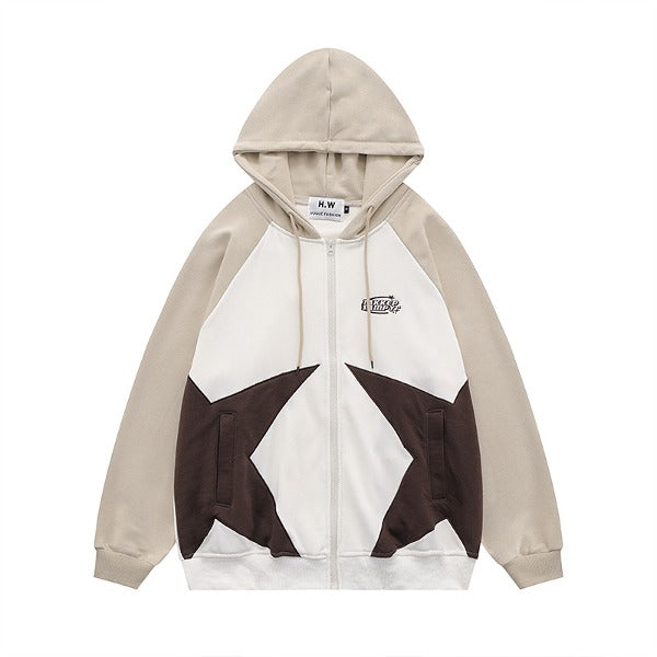 Gababa Pocket Basic Oversized Hoodie Zip-up G74938 (Plus Size S~XL)
