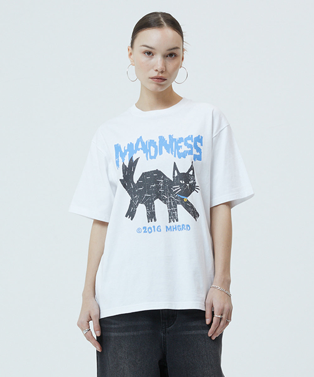 MAHAGRID MADNESS CAT TEE[WHITE]