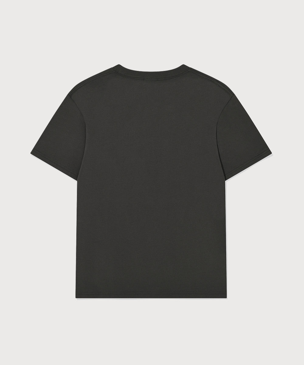 Covernat Women's Overfit Cat Graphic T-shirt Charcoal