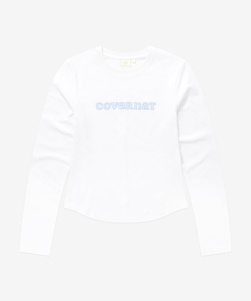 Covernat [Worn by Yunji Choi] Women's Cooper Logo Long Sleeve White