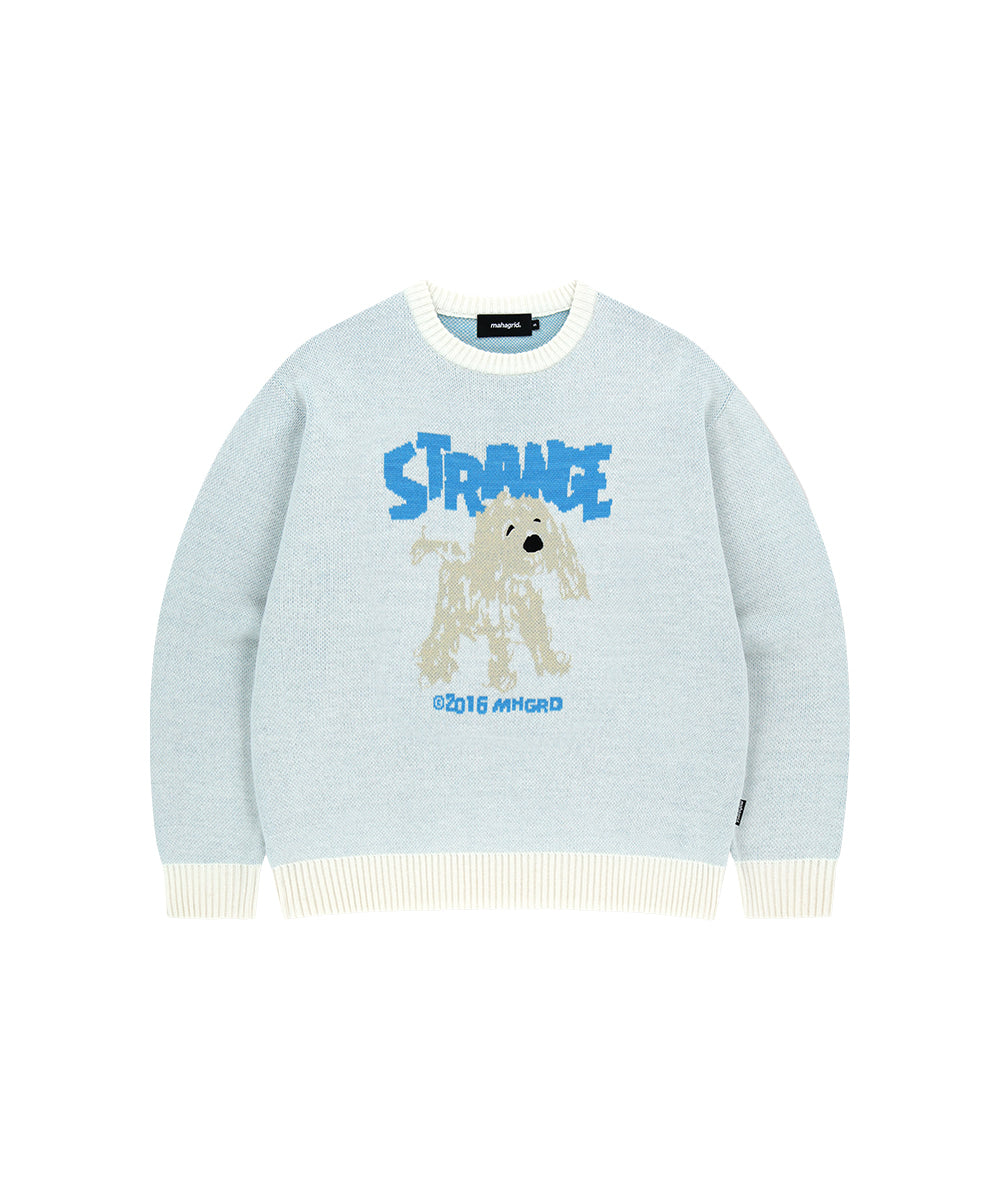 MAHAGRID STRANGE PUPPY KNIT SWEATER[IVORY]
