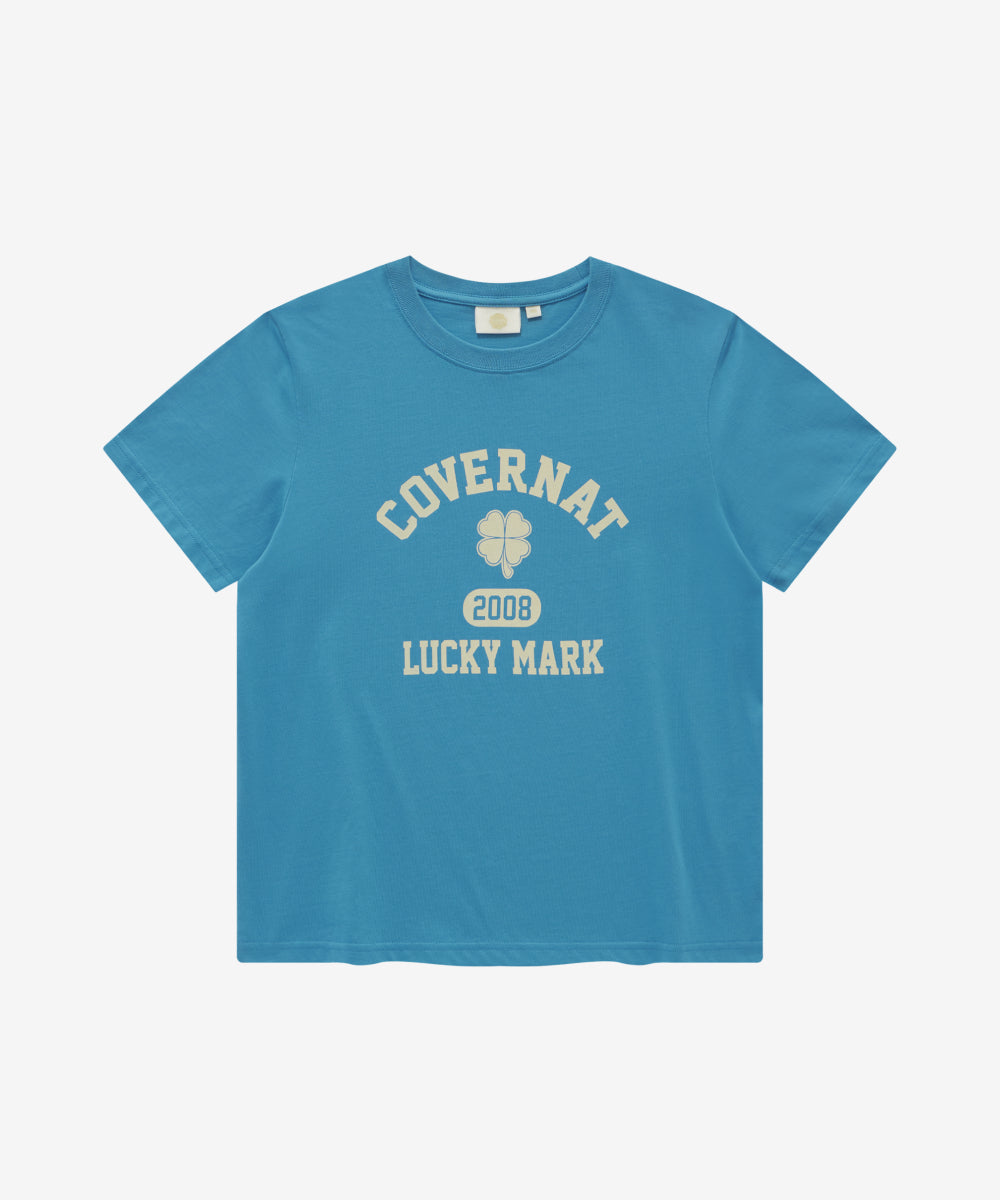 Covernat Women's Clover Graphic T-Shirt Blue